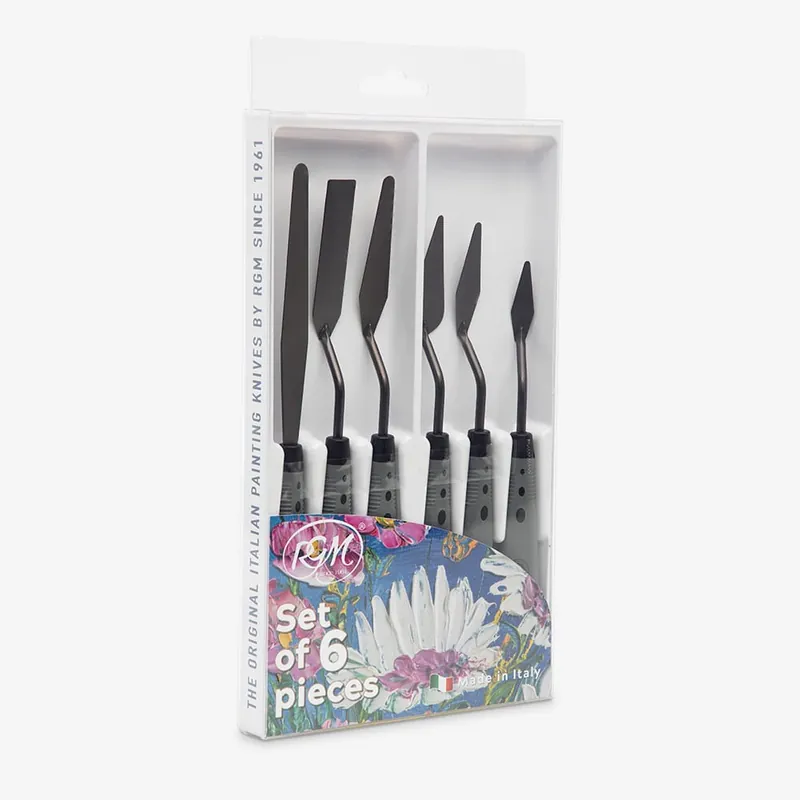Authentique RGM x6 couteaux à palette Pro-Grip, manche plastique
