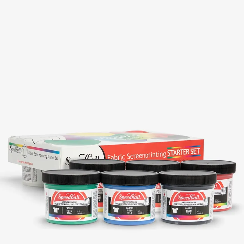 Prix Choc Speedball kit de démarrage d’encre textile pour sérigraphie – 6 pots de 4 oz (118 ml)
