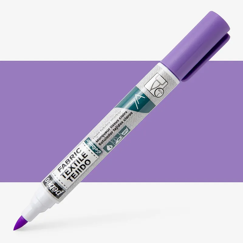 Pebeo Feutre textile Setaskrib+ pointe pinceau violet fluorescent (417) Promotion Saisonnière