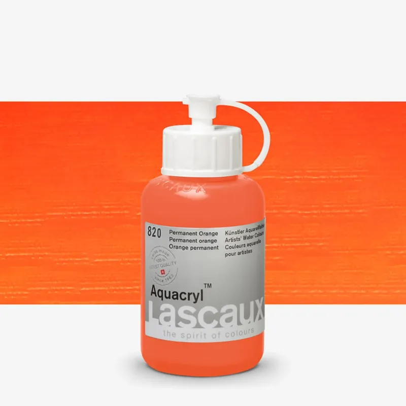 Super Prix Lascaux Aquacryl peinture aquarelle pour artistes 85 ml orange permanent