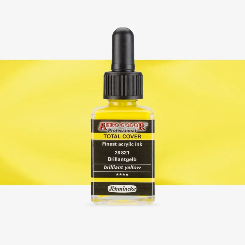Prix Cassé Schmincke AERO COLOR encre acrylique extra-fine 28 ml Total Cover Jaune brillant