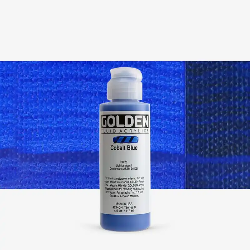 Prix Réduit Golden Acrylique Fluide Peinture Acrylique 119 ml (4 oz) Bleu de cobalt