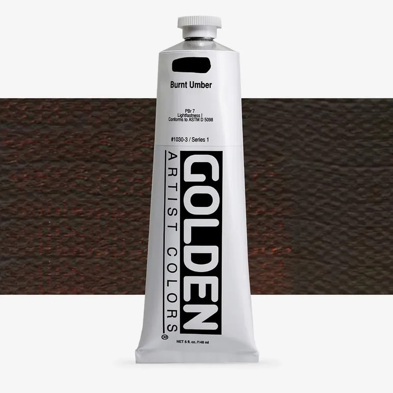Expédié Aujourd'hui Golden Heavy Body peinture acrylique 148 ml terre d’ombre brûlée