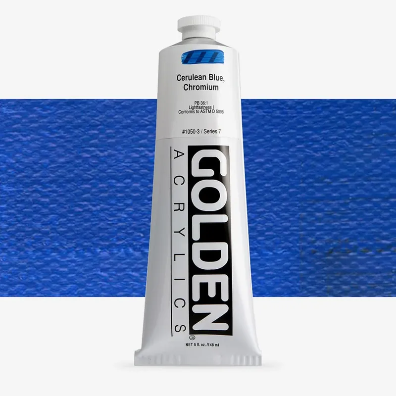 Dernière Chance Golden Acrylique Heavy Body Peinture Acrylique 148 ml Bleu céruléum au chrome