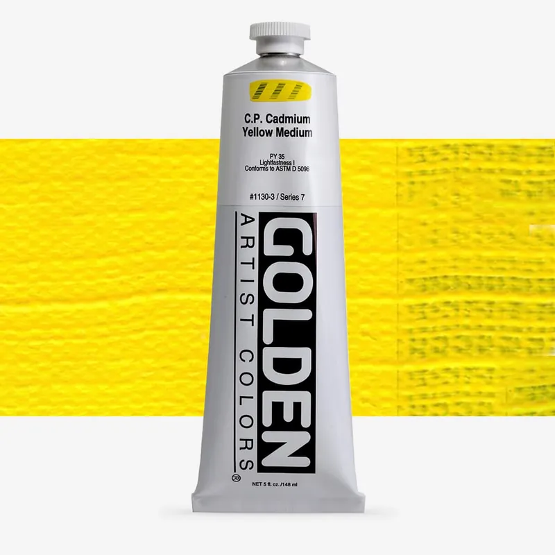 Golden Acrylique Heavy Body Peinture Acrylique 148 ml Jaune de cadmium moyen véritable Offre Exclusive