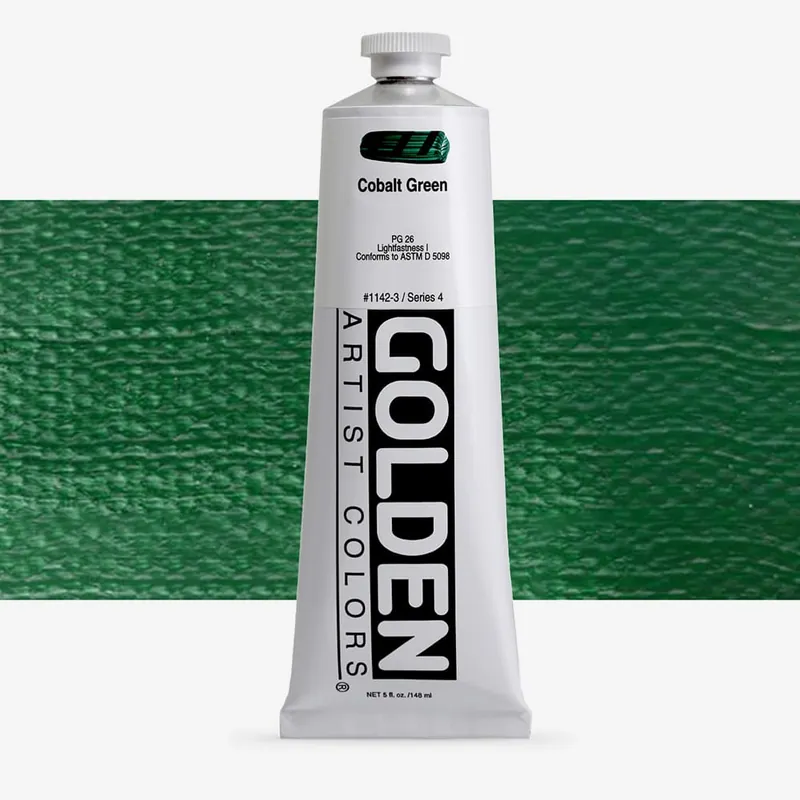 Golden Acrylique Heavy Body Peinture Acrylique 148 ml Vert de cobalt Expédié Aujourd'hui