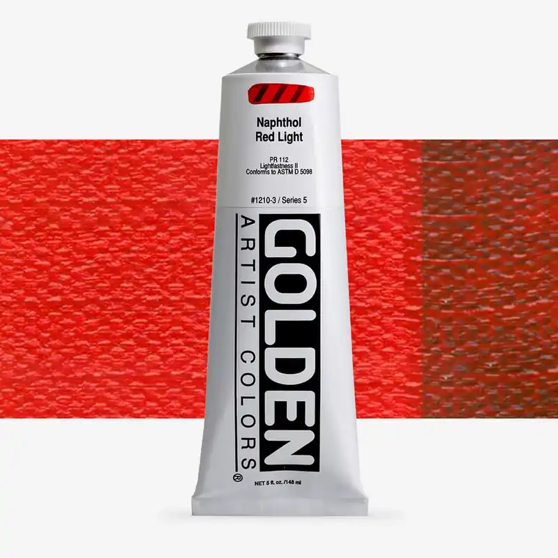 Meilleur Prix Golden Acrylique Heavy Body Peinture Acrylique 148 ml Rouge de naphtol clair