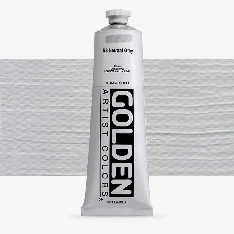 Prix Cassé Golden Acrylique Heavy Body Peinture Acrylique 148 ml Gris neutre n° 8