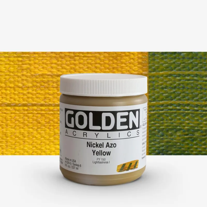 Jusqu'à Épuisement Des Stocks Golden Heavy Body peinture acrylique 237 ml (8 oz) jaune nickel azo
