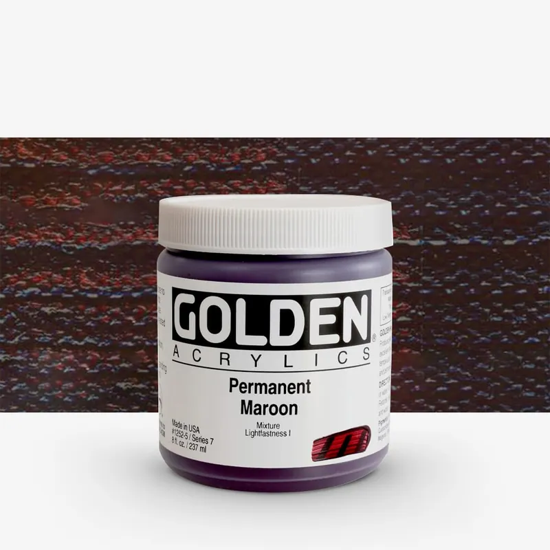 Affaire À Saisir Golden Acrylique Heavy Body Peinture Acrylique 237 ml (8 oz), Bordeau x permanent, Série VII, Nouveau