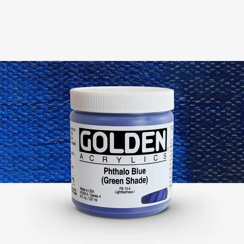 Petit Prix Golden Acrylique Heavy Body Peinture Acrylique 237 ml (8 oz) Bleu phtalo (nuance verte)