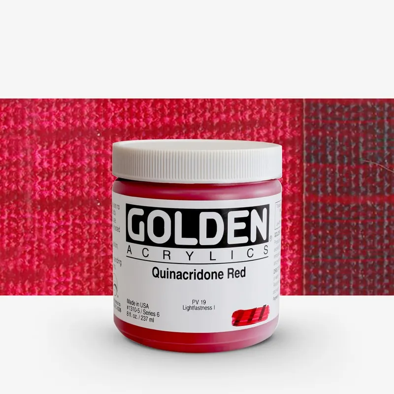 Golden Acrylique Heavy Body Peinture Acrylique 237 ml (8 oz) Rouge quinacridone Acheter En Ligne
