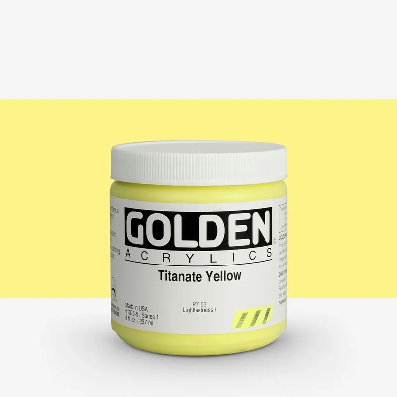 Golden Acrylique Heavy Body Peinture Acrylique 237 ml (8 oz) Jaune titanate Seulement Aujourd'hui