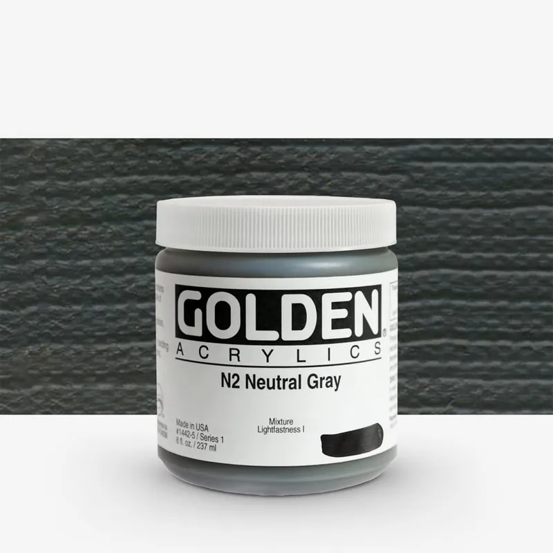 Soldes Golden Acrylique Heavy Body Peinture Acrylique 237 ml (8 oz) Gris neutre n° 2