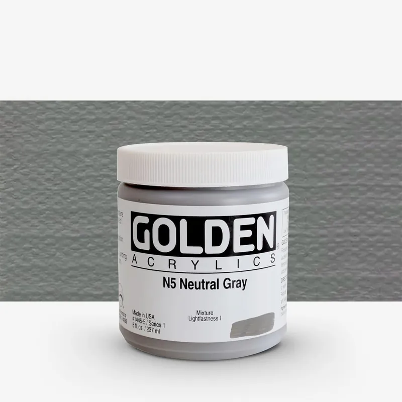 Prix Cassé Golden Acrylique Heavy Body Peinture Acrylique 237 ml (8 oz) Gris neutre n° 5