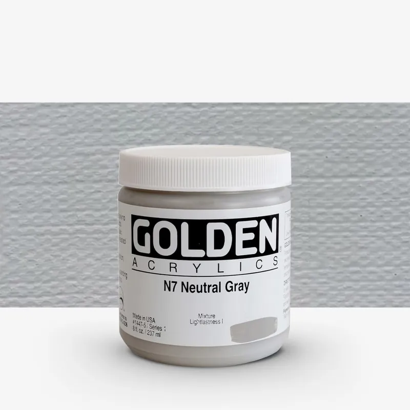 Jusqu'à Épuisement Des Stocks Golden Heavy Body peinture acrylique 237 ml (8 oz) gris neutre n°7