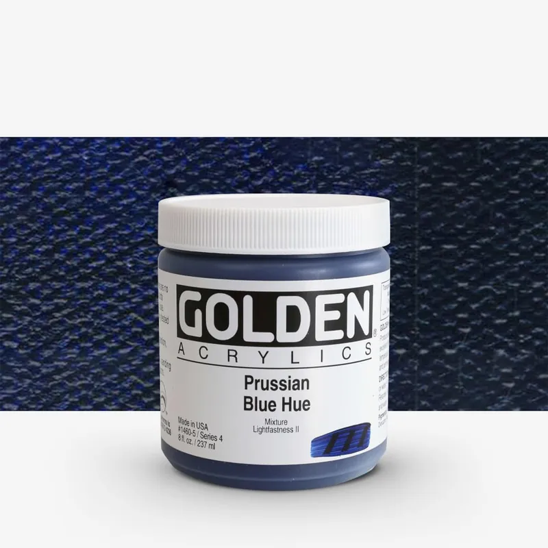 Golden Acrylique Heavy Body Peinture Acrylique 237 ml (8 oz) Bleu de Prusse (teinte) Dernière Chance