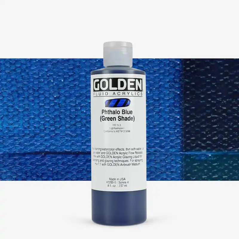 Golden Acrylique Fluide Peinture Acrylique 236 ml (8 oz) Bleu phtalo (nuance verte) Achetez Aujourd'hui