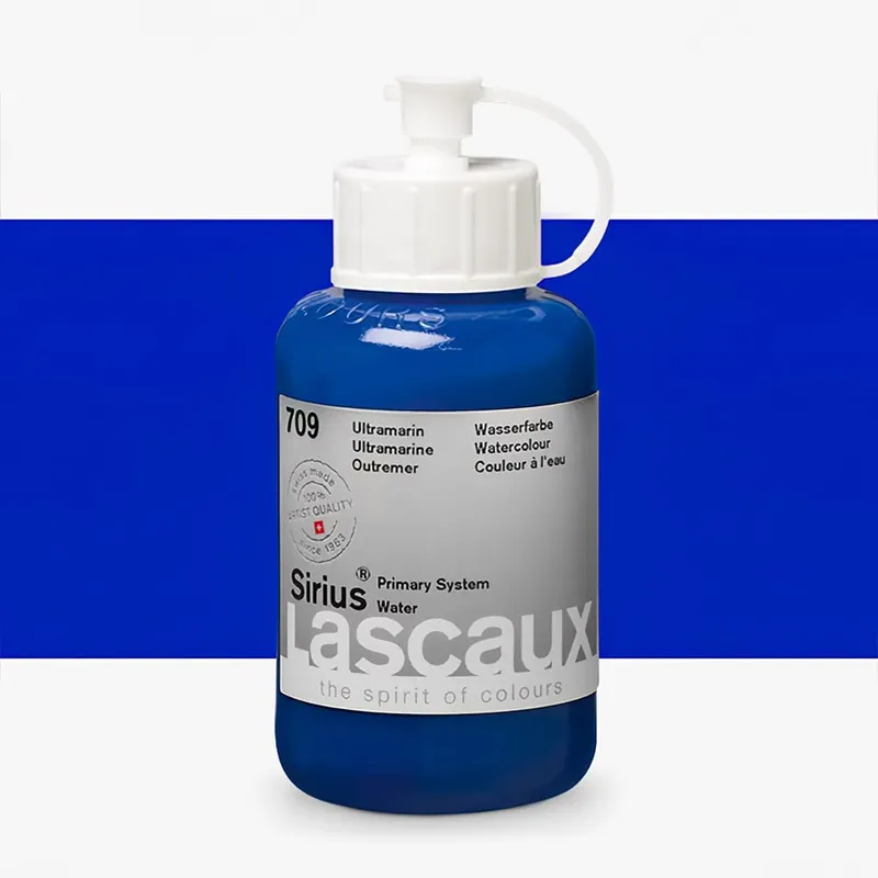 Lascaux Sirius Système primaire Peinture aquarelle 85 ml bleu outremer Usine Directe