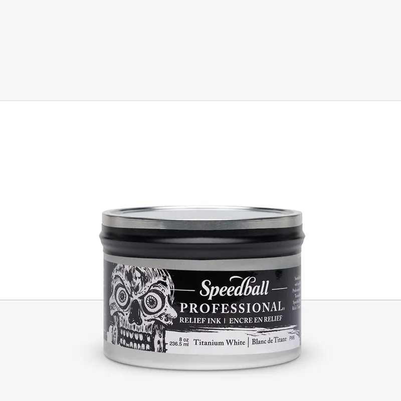 Speedball encre professionnelle pour gravure en relief 8 oz (236,5 ml) blanc titane Bon Plan