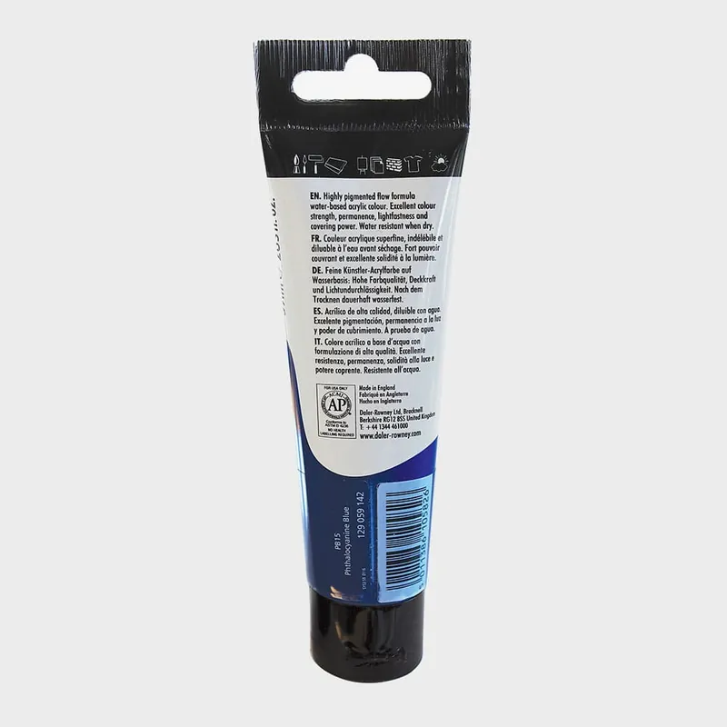 Daler Rowney Peinture acrylique System 3 59 ml Bleu phtalo Satisfait Ou Remboursé