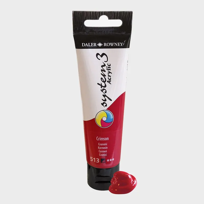 Nouveauté Daler Rowney Peinture acrylique System 3 59 ml Cramoisi