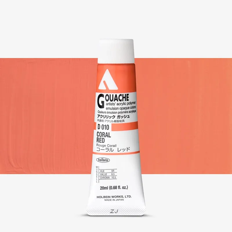 Holbein Gouache Acrylique 20ml Rouge corail Quantité Limitée