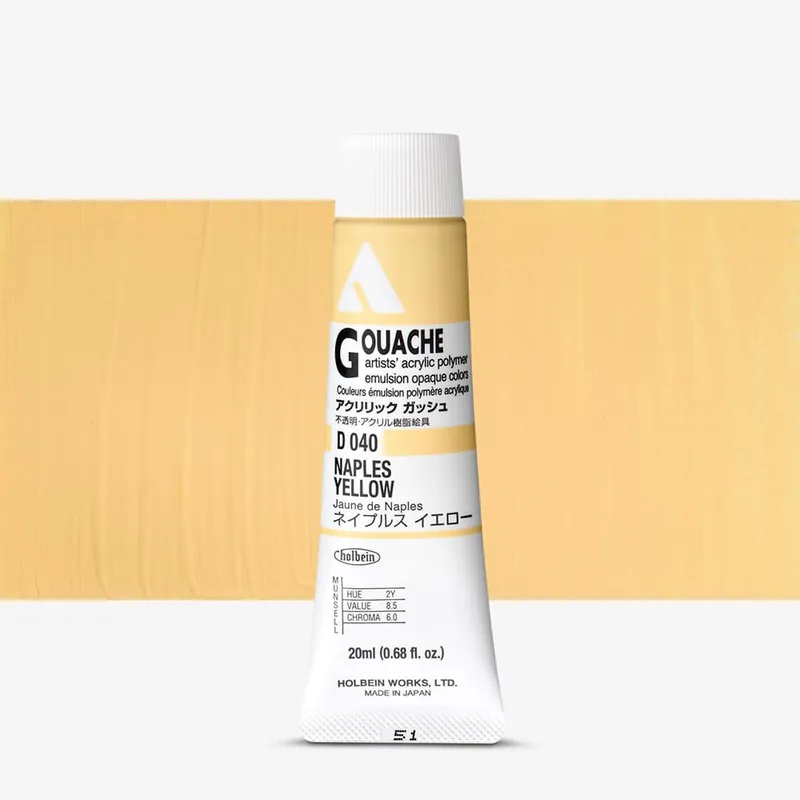 Holbein Gouache Acrylique 20ml Jaune de Naples Seulement Aujourd'hui