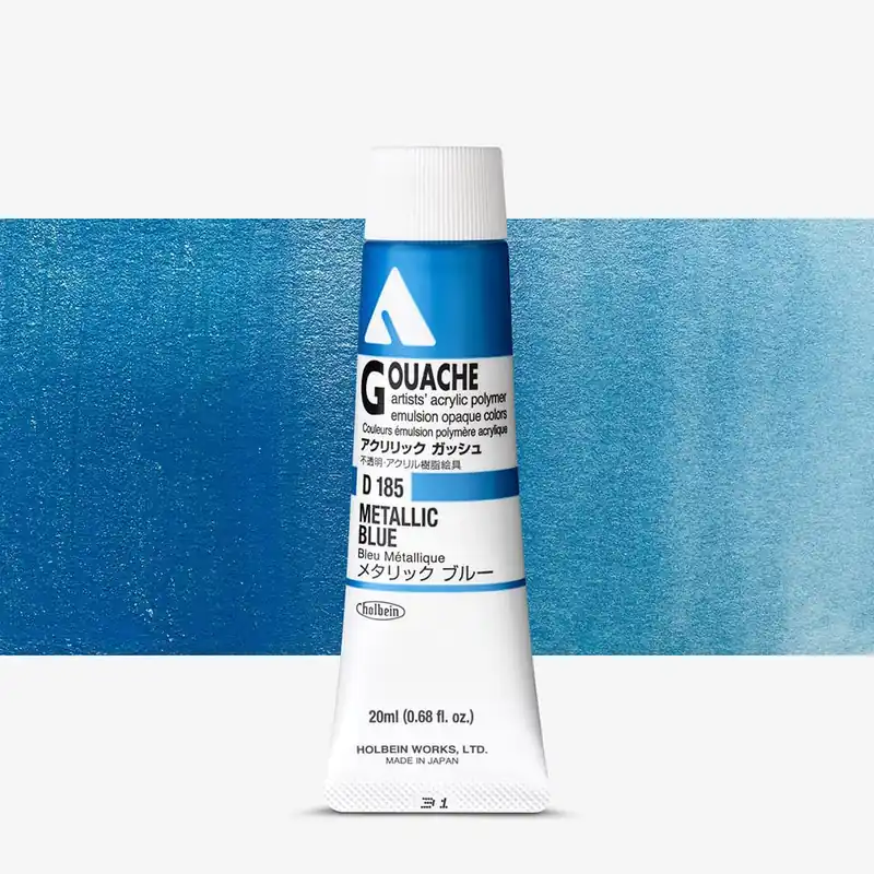 Holbein Gouache Acrylique 20ml Bleu métallique Nouvelle Collection