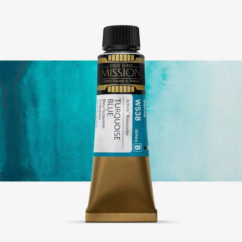Bon Plan Mijello Mission Gold Peinture aquarelle 15 ml bleu turquoise
