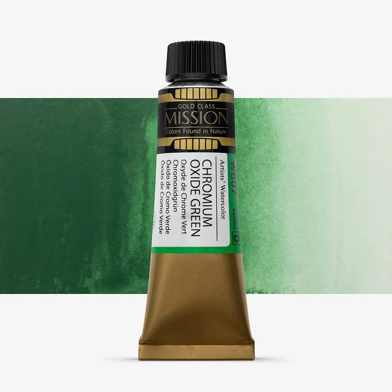 Achat Immédiat Mijello Mission Gold peinture aquarelle 15 ml vert oxyde de chrome