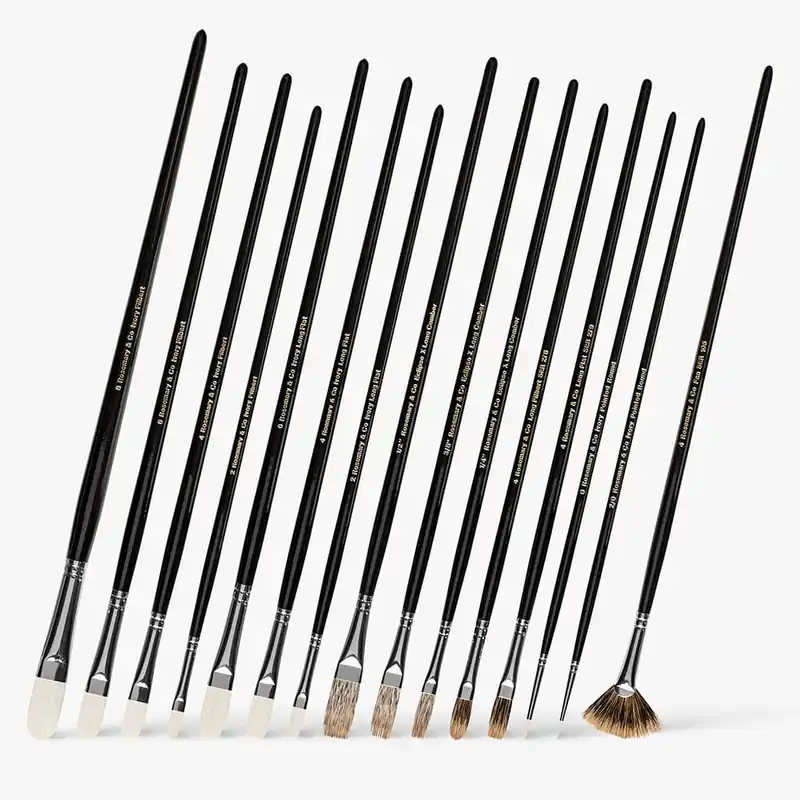 Rosemary & Co pinceaux huile alla prima set de 15 Achat Immédiat
