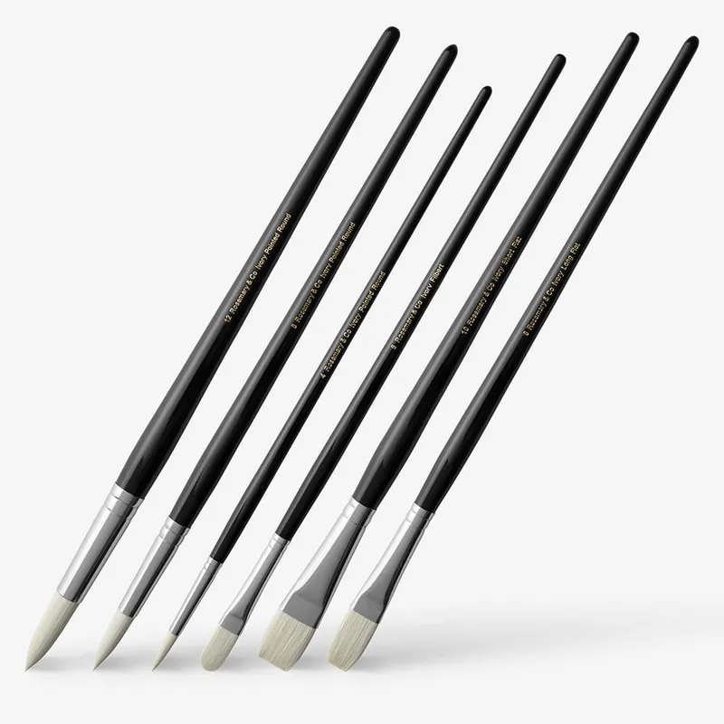 Rosemary & Co pinceaux pour huile et acrylique set de 7 Affaire À Saisir