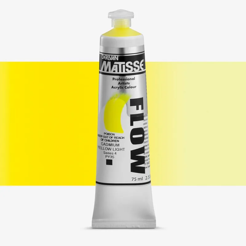 Derivan Matisse Flow Peinture Acrylique 75ml Cadmium Yellow Light Meilleur Choix