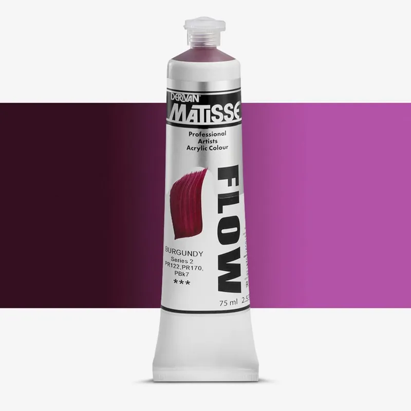 Derivan Matisse Flow Peinture Acrylique 75ml Burgundy Certifié