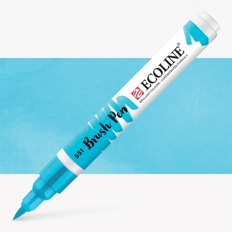 Royal Talens Ecoline feutre pinceau aquarelle bleu ciel clair Remise