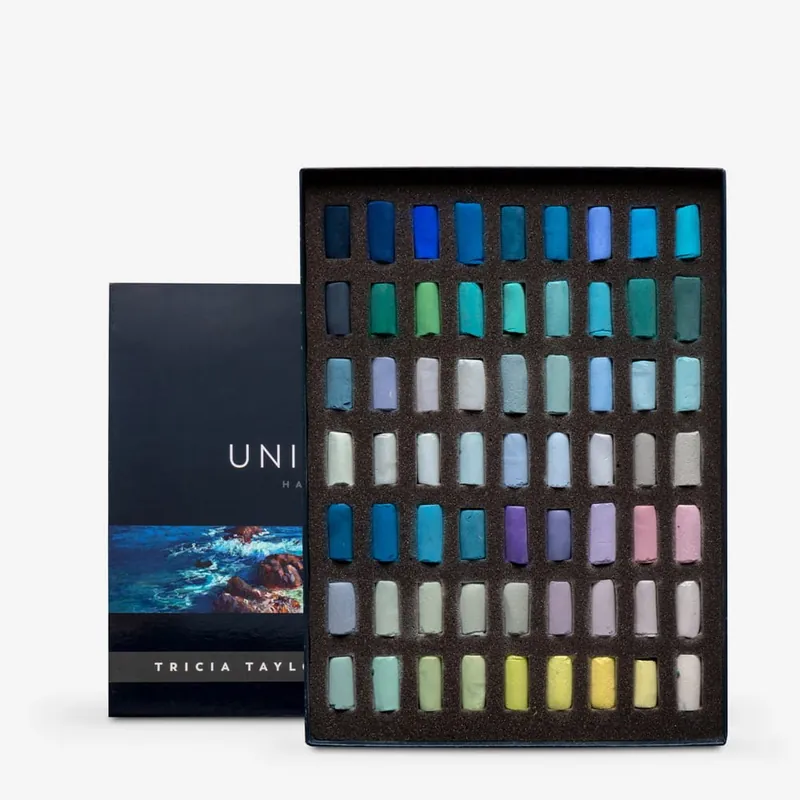 Vente Flash Unison Colour pastel tendre coffret Seascape Tricia Taylor de 63 demi-bâtonnets