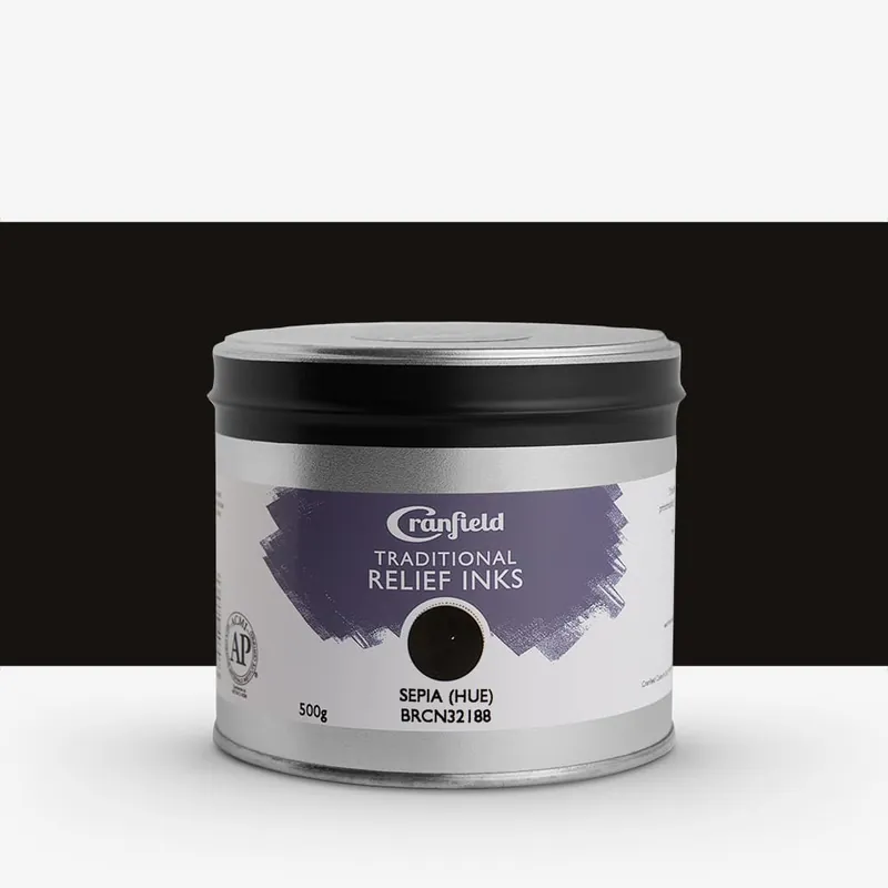 Cranfield Encre traditionnelle pour linogravure 500 g teinte sépia Vente Directe