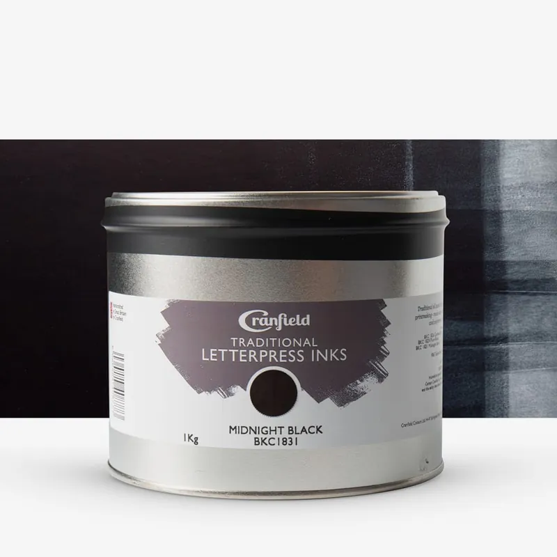 Cranfield Encre typographique traditionnelle 1 kg noir minuit Nouvel Arrivage