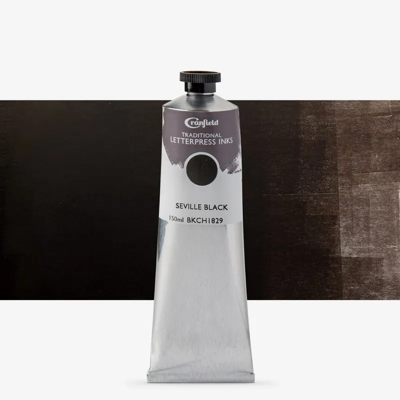 Authentique Cranfield encre traditionnelle pour letterpress 150 ml noir de Séville