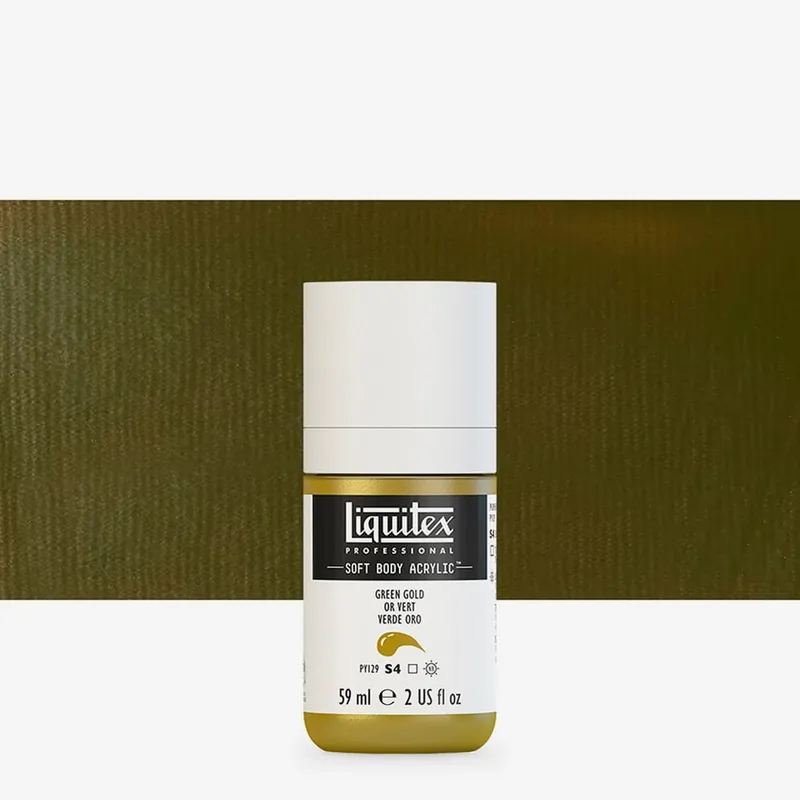 Usine Directe Liquitex Professionnel peinture acrylique Soft Body 59 ml vert doré