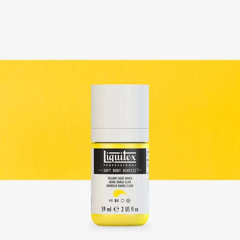 Liquitex Professional Peinture acrylique fluide (Soft Body) 59 ml jaune clair Hansa Commander Vite