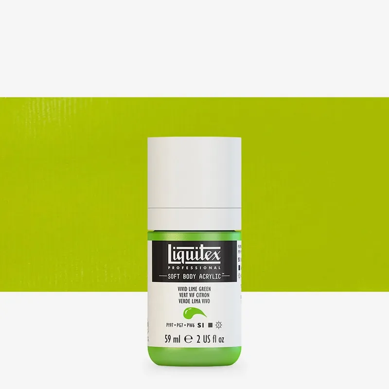Authentique Liquitex Professional Peinture acrylique Soft Body 59 ml vert citron vif