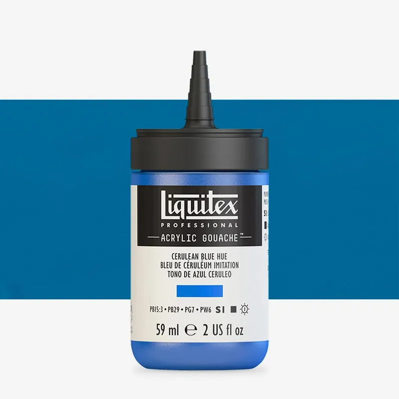 Solde Liquitex Professional gouache acrylique 59 ml bleu céruléum (teinte)
