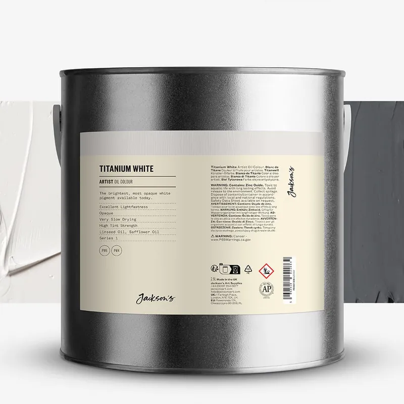 Offre Du Jour Jackson‘s Couleurs à l‘Huile Extra-Fines 2500 ml Blanc de titane
