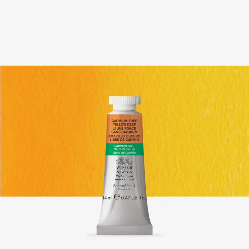 Winsor & Newton Aquarelle Professionnelle 14 ml Jaune profond sans cadmium (Cadmium-Free Yellow Deep) Remise