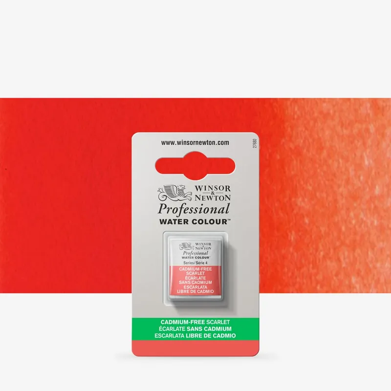 Winsor & Newton Aquarelle Professionnelle Demi-godet Écarlate sans cadmium Prix Bas