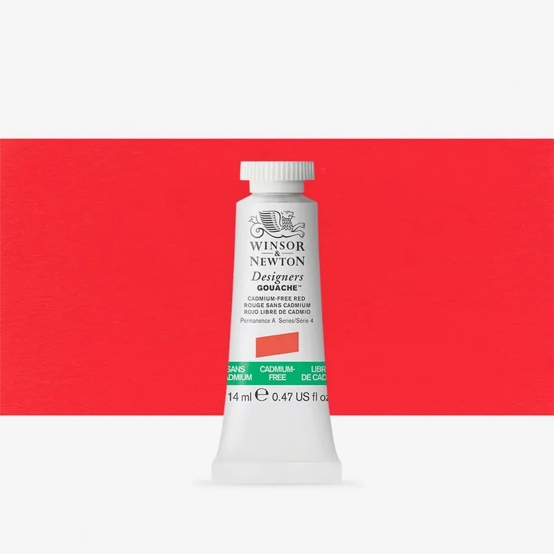 Vente Directe Winsor & Newton Gouache extra-fine pour designers 14 ml Rouge sans cadmium