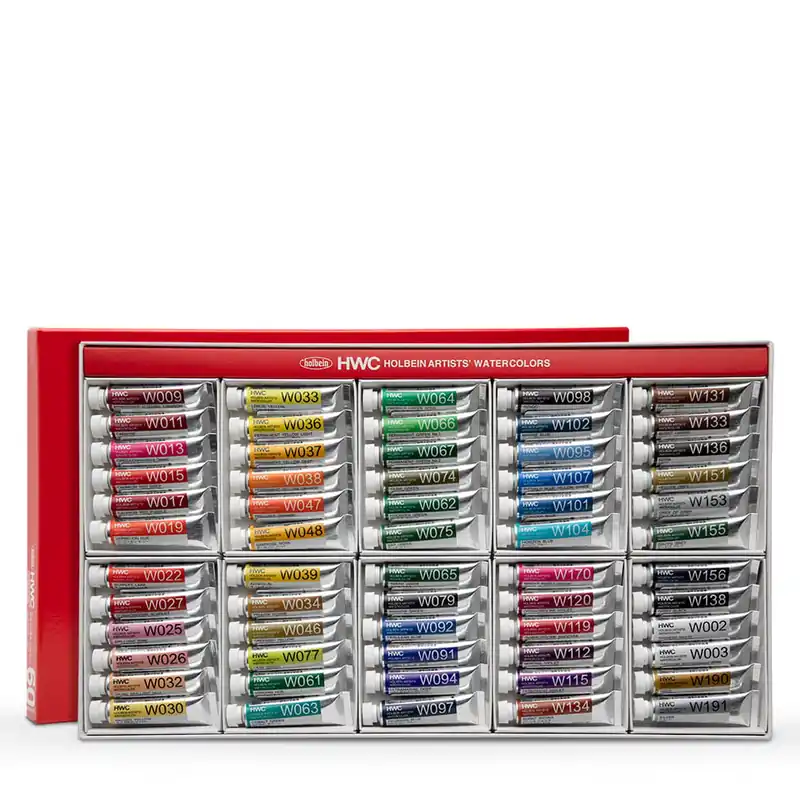 Holbein Aquarelle Extra-Fine pour Artistes 5 ml Set de 60 couleurs (W411) Acheter Direct