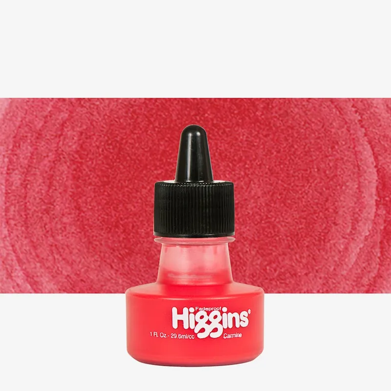 Higgins Encre Pigmentée Imperméable 1oz (29.6ml) Carmine Meilleur Choix
